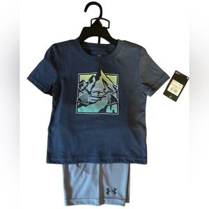 Under Armour Navy and Gray Kids' Graphic 2 Piece Set